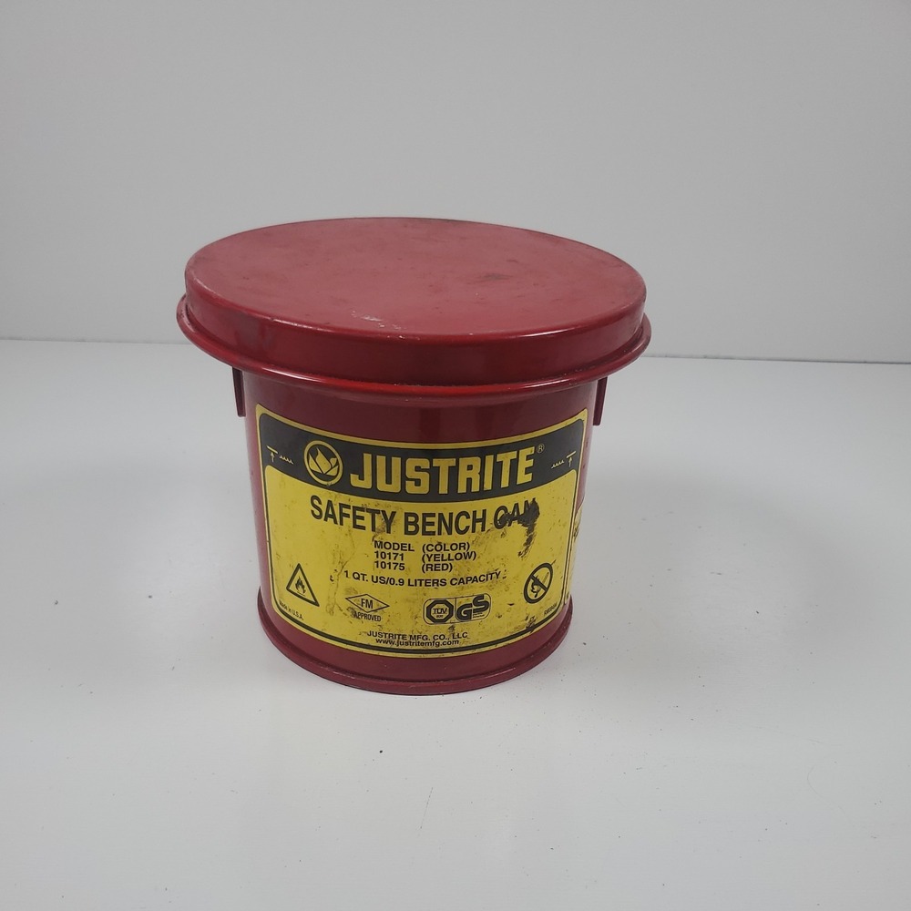 Justrite Mfg. Co. Safety Bench Can 1 Qt/0.9 liters. No. 10175